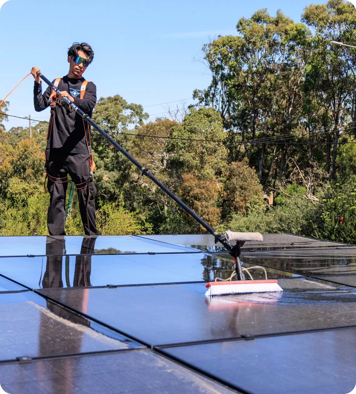 Technician Working on Cable Installation